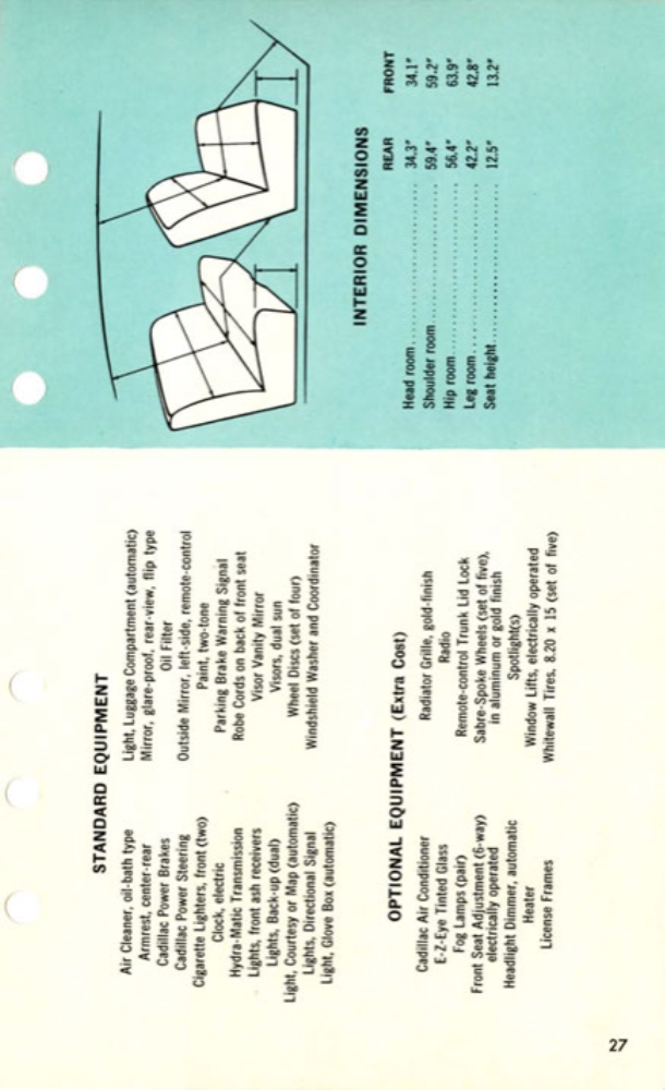 1956 Cadillac Salesmans Data Book Page 150